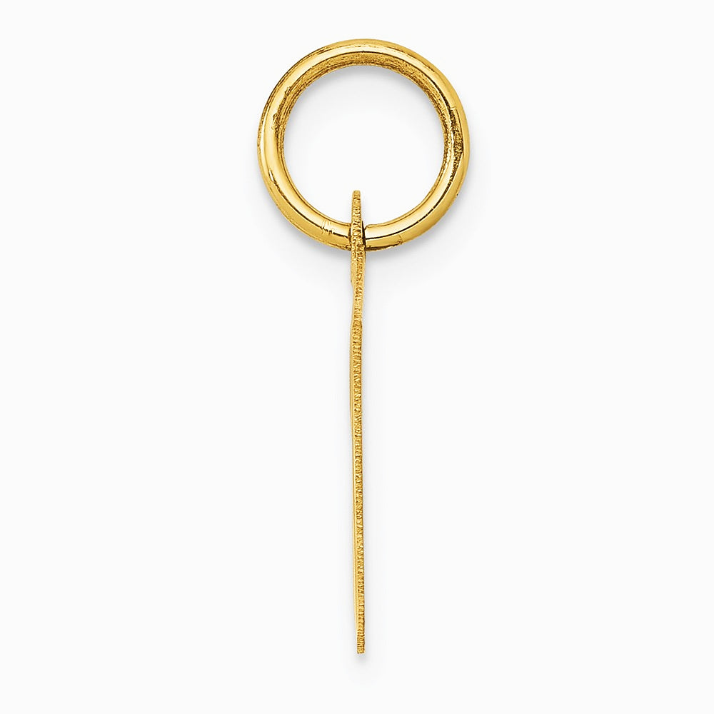 10K / 14K Yellow Gold Small Script Initial T Charm - Product Photo