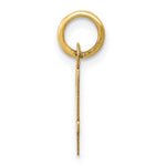 10K / 14K Yellow Gold Small Script Initial V Charm - Product Photo