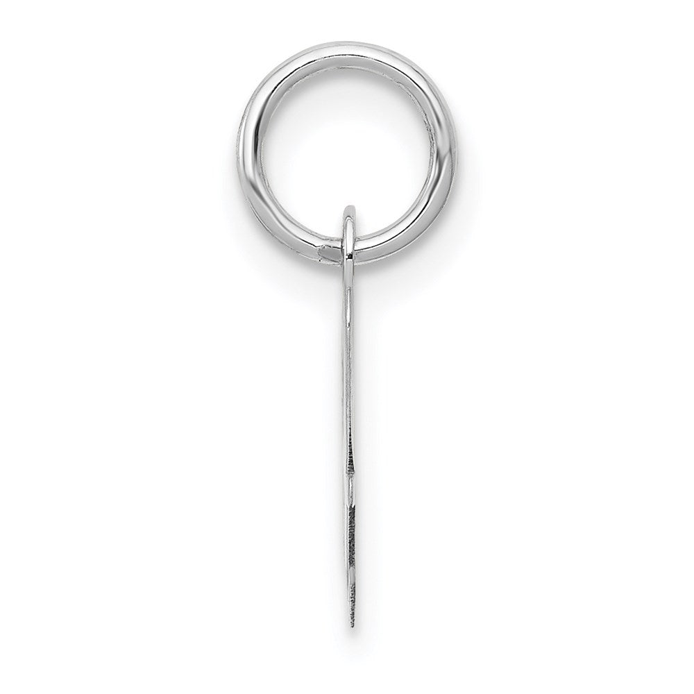 10K / 14K White Gold Small Script Initial A Charm - Product Photo