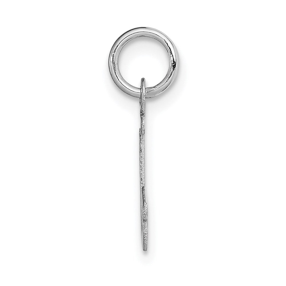 10K / 14K White Gold Small Script Initial J Charm - Product Photo