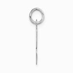 14K White Gold Medium Script Letter K Initial Charm - Product Photo