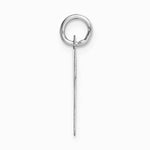 14K White Gold Medium Script Letter P Initial Charm - Product Photo