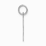 14K White Gold Medium Script Letter T Initial Charm - Product Photo
