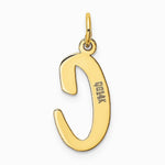 10K / 14K Yellow Gold Large Script Letter C Initial Charm - Product Photo
