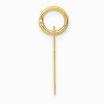 10K / 14K Yellow Gold Small Block Initial M Charm - Product Photo