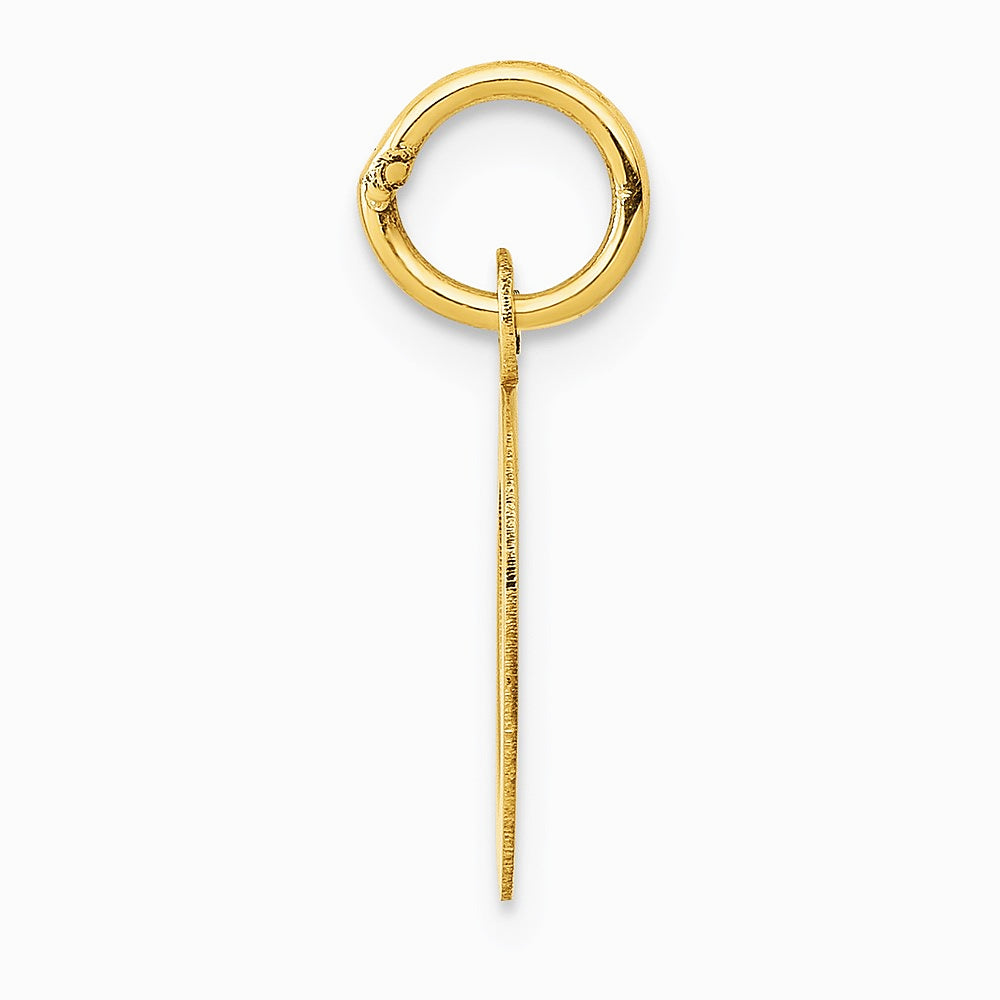 10K / 14K Yellow Gold Small Block Initial O Charm - Product Photo