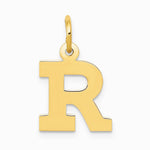 10K / 14K Yellow Gold Small Block Initial R Charm - Product Photo