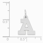 10K / 14K White Gold Small Block Initial A Charm - Product Photo