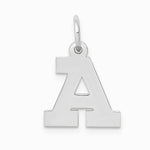 10K / 14K White Gold Small Block Initial A Charm - Product Photo