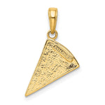 14k Enameled Pizza Slice Pendant - Product Photo