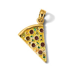 14k Enameled Pizza Slice Pendant - Product Photo
