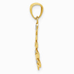 14K Yellow & Rhodium with Rhodium Christmas Tree Pendant - Product Photo