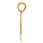 14k Satin Diamond-cut Dragonfly Pendant - Product Photo