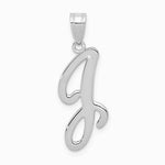 14K White Gold 14KW White Gold Script Letter J Initial Pendant - Product Photo