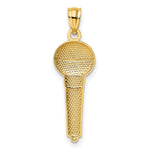 14k and Rhodium Microphone Pendant - Product Photo