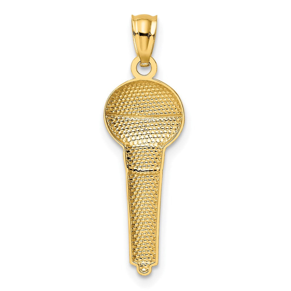 14k and Rhodium Microphone Pendant - Product Photo