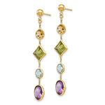 14K Muti-Gemstone Post Earrings - Product Photo