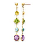 14K Muti-Gemstone Post Earrings - Product Photo