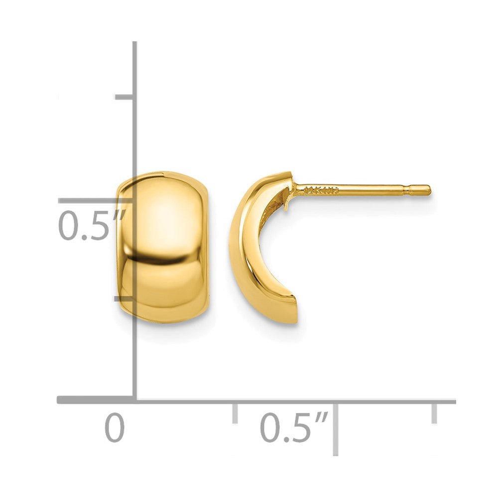 14k Polished Fancy Post Earrings - Product Photo