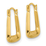 14K Yellow Gold Polished Hollow Fancy Hoops - Product Photo