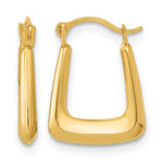 14K Yellow Gold Polished Hollow Fancy Hoops - Product Photo