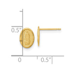 14k Polished Our Lady of Guadalupe Post Earrings - Product Photo
