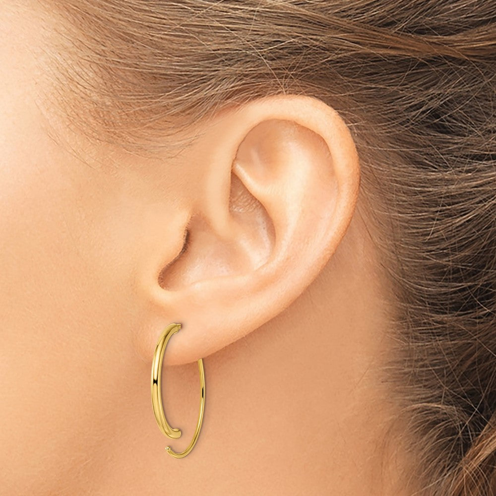 14k Polished Threader Earrings - Product Photo