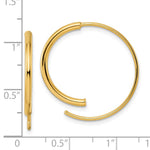 14k Polished Threader Earrings - Product Photo