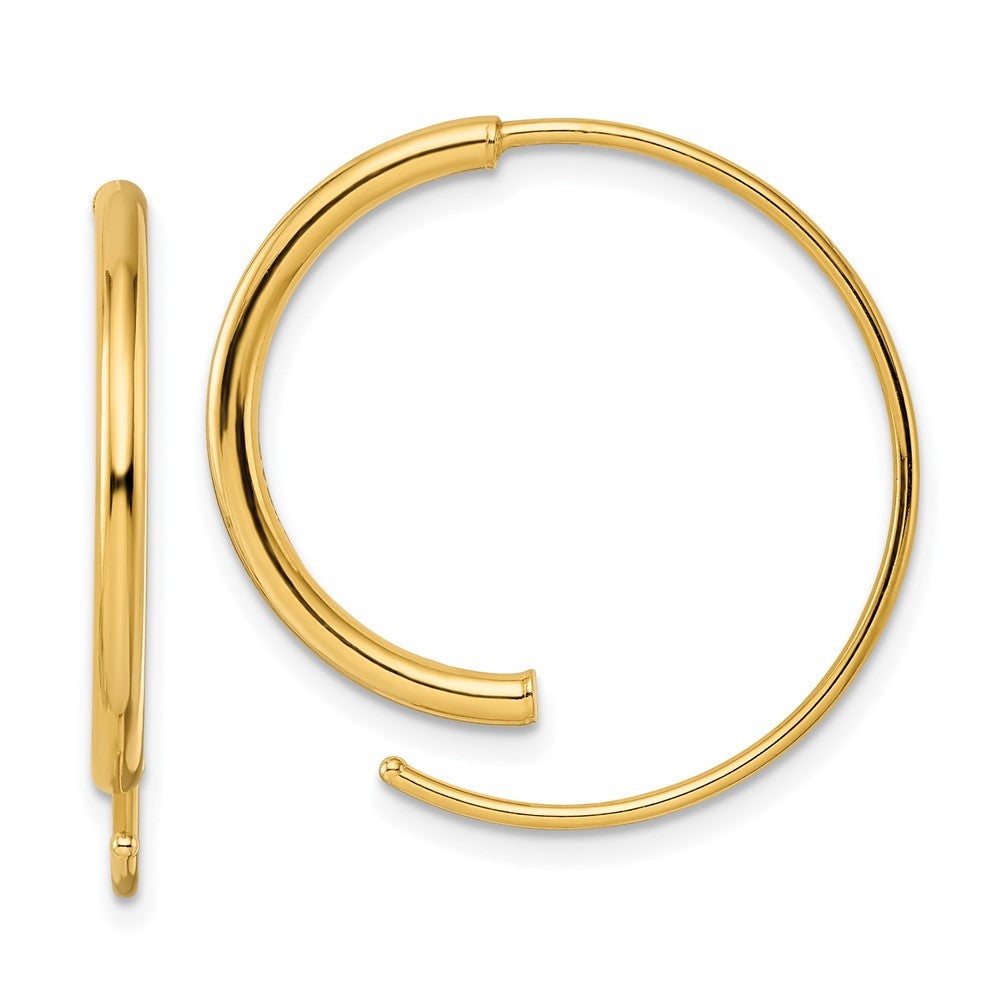 14K Yellow Gold Polished Threader Earrings