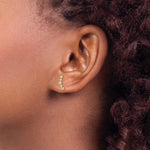 14K Polished Fancy CZ Post Earrings - Product Photo