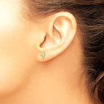 14K Yellow Gold Hamsa Post Earrings - Product Photo