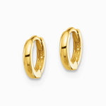 14K Yellow Gold Polished 1.45x7.5mm Hinged Huggie Hoop Earrings - Product Photo