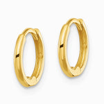 14K Yellow Gold Polished 1.45x11mm Hinged Huggie Hoop Earrings - Product Photo