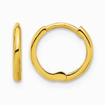 14K Yellow Gold Polished 1.45x11mm Hinged Huggie Hoop Earrings - Product Photo