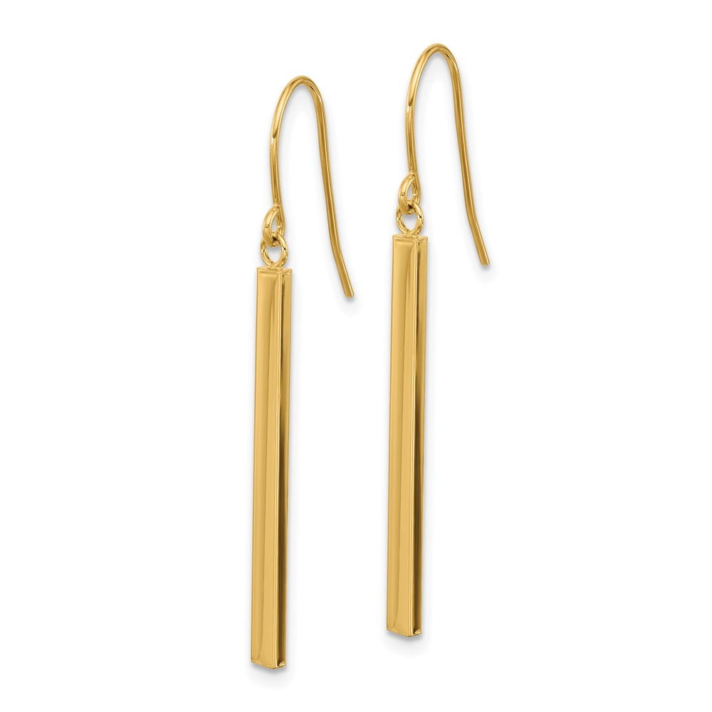 14K Bar Dangle Earrings - Product Photo