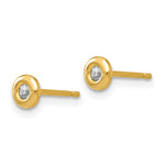 14k Polished CZ Earrings - Product Photo