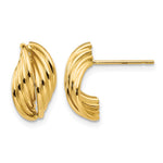 14k Polished Fancy Post Earrings - Product Photo