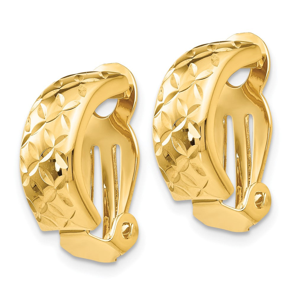 14K Yellow Gold Non-Pierced Earrings - Product Photo