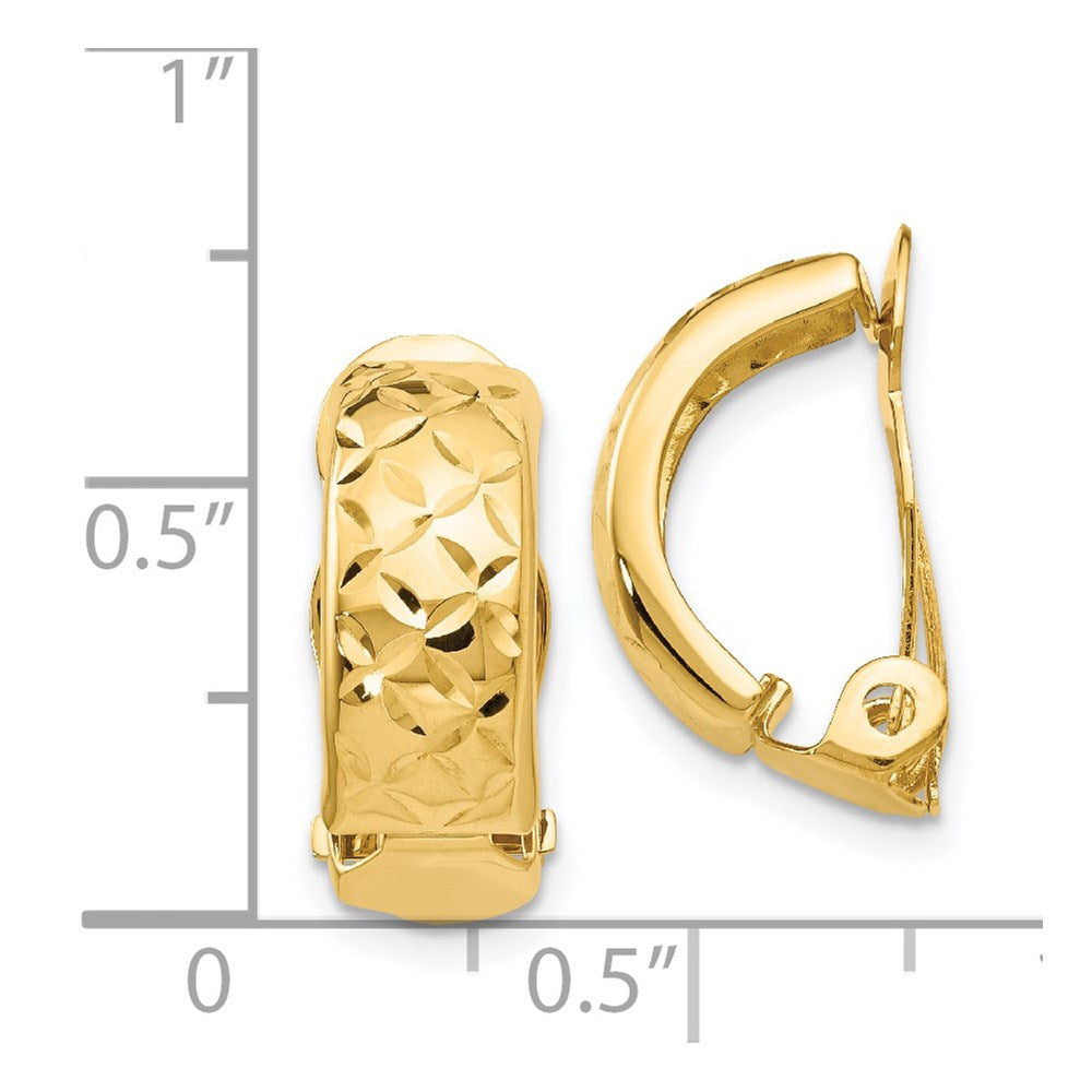14K Yellow Gold Non-Pierced Earrings - Product Photo