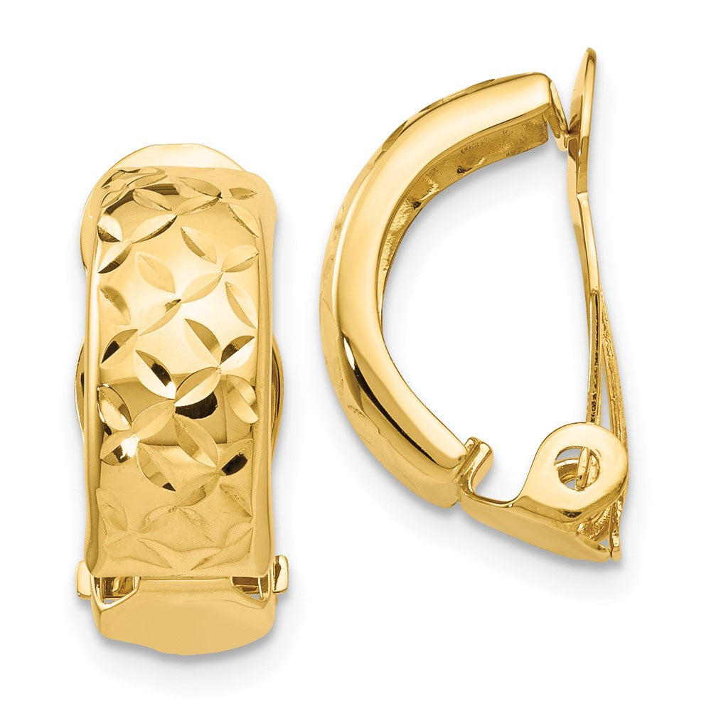 14K Yellow Gold Non-Pierced Earrings