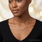 14k Rose Gold 1.50mm D/C Rope with Lobster Clasp Chain - Model Shot