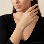 14k Tri-Color 1.5mm D/C Rope Chain - Model Shot
