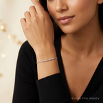 14k White Gold 1.5mm D/C Rope with Lobster Clasp Chain - Model Shot