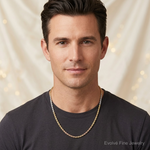 14k Tri-Color 2.5mm D/C Rope Chain - Model Shot