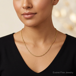 14k 2.75mm D/C Rope with Lobster Clasp Chain - Model Shot