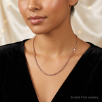 14k Rose Gold 2.75mm Diamond-cut Rope with Lobster Clasp Chain - Model Shot