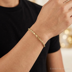 14k 4mm D/C Rope with Lobster Clasp Chain - Model Shot