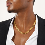 10k 6.75mm Semi-Solid Miami Cuban Chain - Model Shot