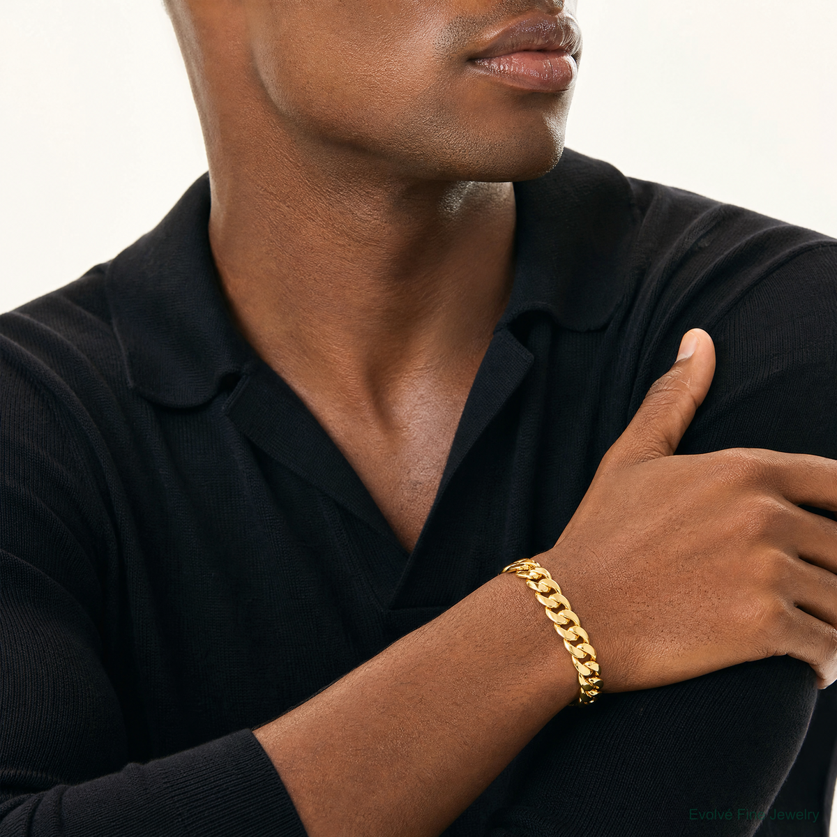 10k 11mm Semi-Solid Miami Cuban Chain - Model Shot