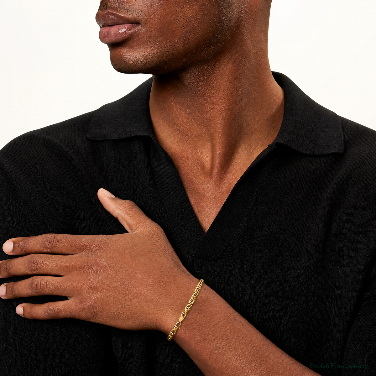 10k 5.4mm Semi-Solid Rope Chain - Model Shot